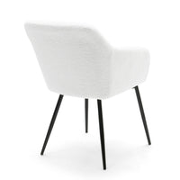 IDMarket - Set di 2 sedie da pranzo e poltrone da tavolo SHELIA in tessuto bouclette