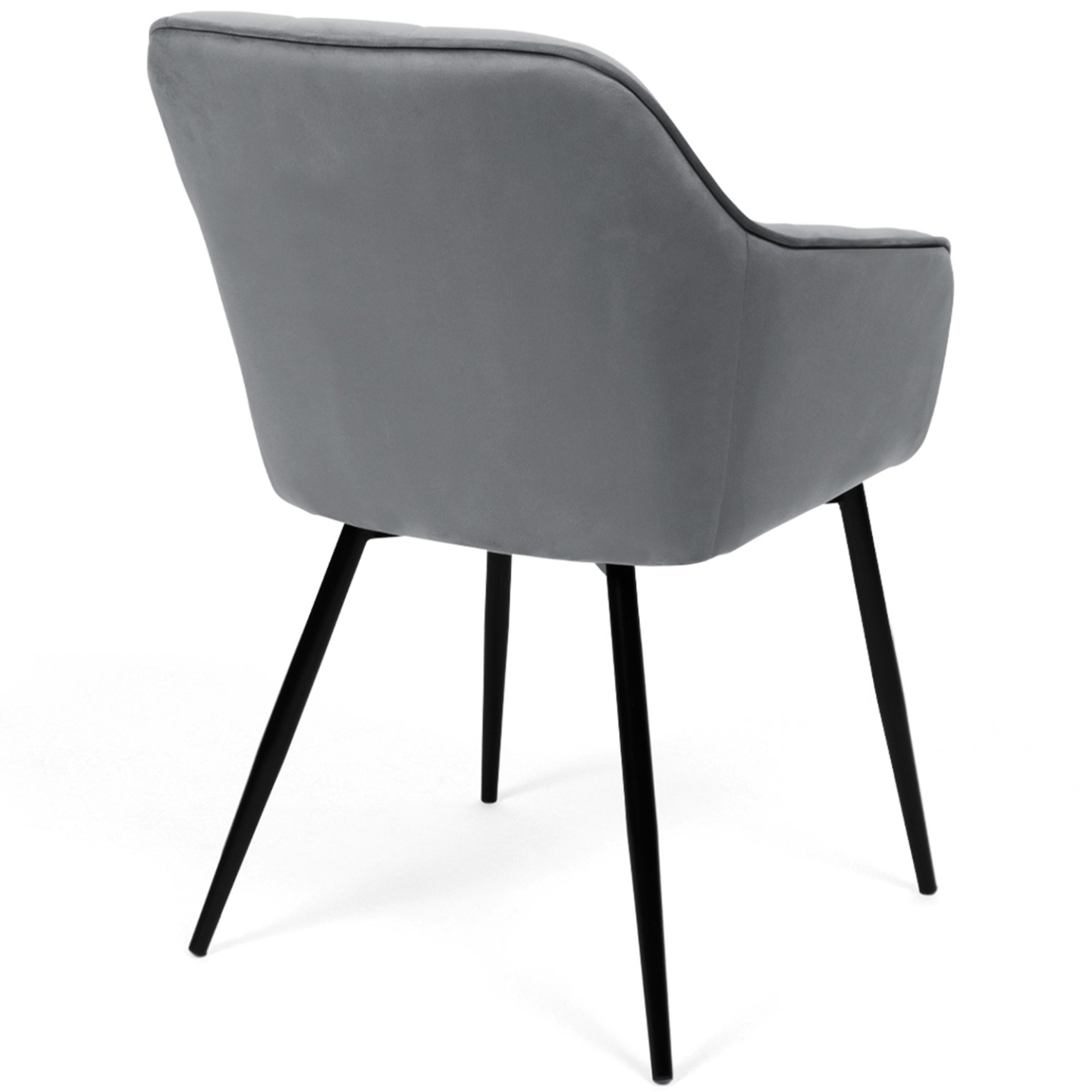 IDMarket - Set di 2 sedie da pranzo MADY in velluto grigio chiaro