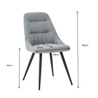 Set di 2 Sedie imbottita Cascade in tessuto colore ruggine