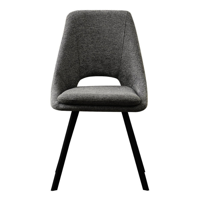 Set di 2 Sedie In Tessuto Vde Sc Miranda Gambe In Metallo Nere Dimensione 56x48x85,50cm