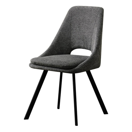 Set di 2 Sedie In Tessuto Vde Sc Miranda Gambe In Metallo Nere Dimensione 56x48x85,50cm