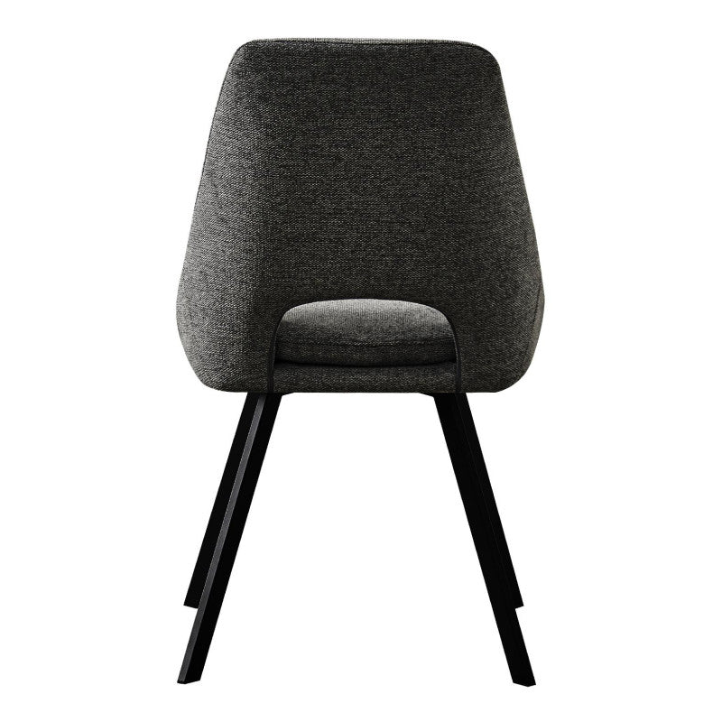 Set di 2 Sedie In Tessuto Vde Sc Miranda Gambe In Metallo Nere Dimensione 56x48x85,50cm