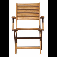 Set Di 2 Sedie Pietrasanta In Acacia Pieghevole Con Braccioli Moia