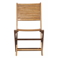 Set Di 2 Sedie Pietrasanta In Acacia Pieghevole Senza Braccioli Moia