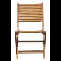 Set Di 2 Sedie Pietrasanta In Acacia Pieghevole Senza Braccioli Moia