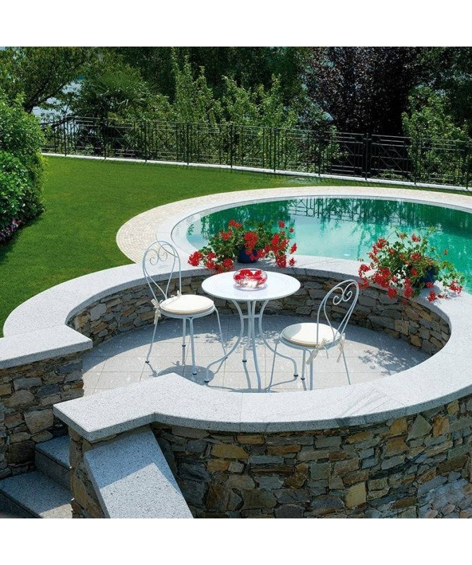 Set di 2 Sedie Sirmione MOIA impilabili in ferro avorio