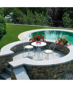 Set di 2 Sedie Sirmione MOIA impilabili in ferro avorio