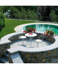 Set di 2 Sedie Sirmione MOIA impilabili in ferro avorio