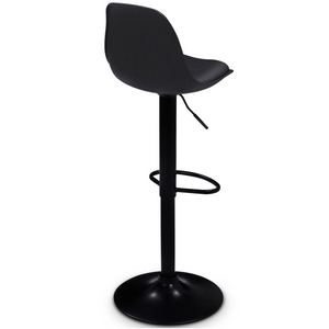 IDMarket - Set di 2 sgabelli da bar KARL design con piede nero