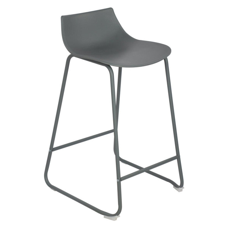 Set di 2 Sgabelli Derek Seduta In Pp Grigio Scuro