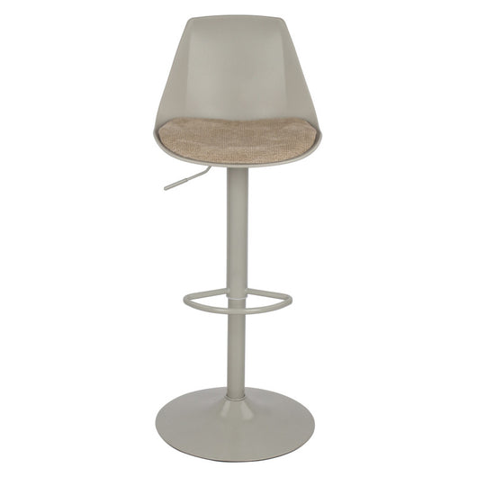 Set di 2 Sgabelli Samuel In Pp E Cuscino In Tessuto Tortora