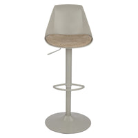 Set di 2 Sgabelli Samuel In Pp E Cuscino In Tessuto Tortora