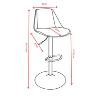 Set di 2 Sgabelli Samuel In Pp E Cuscino In Tessuto Verde