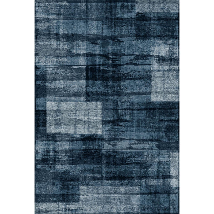 Set di 2 Tappeti In Poliestere Nowell 140x200 Cm Blu