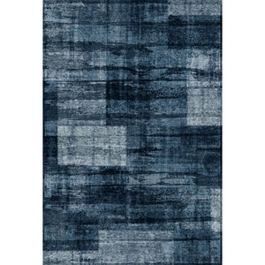 Set di 2 Tappeti In Poliestere Nowell 140x200 Cm Blu