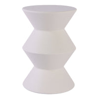 Set di 2 Tavolini Klepsy In Metallo Bianco Ø 30,5 X H 44,5cm