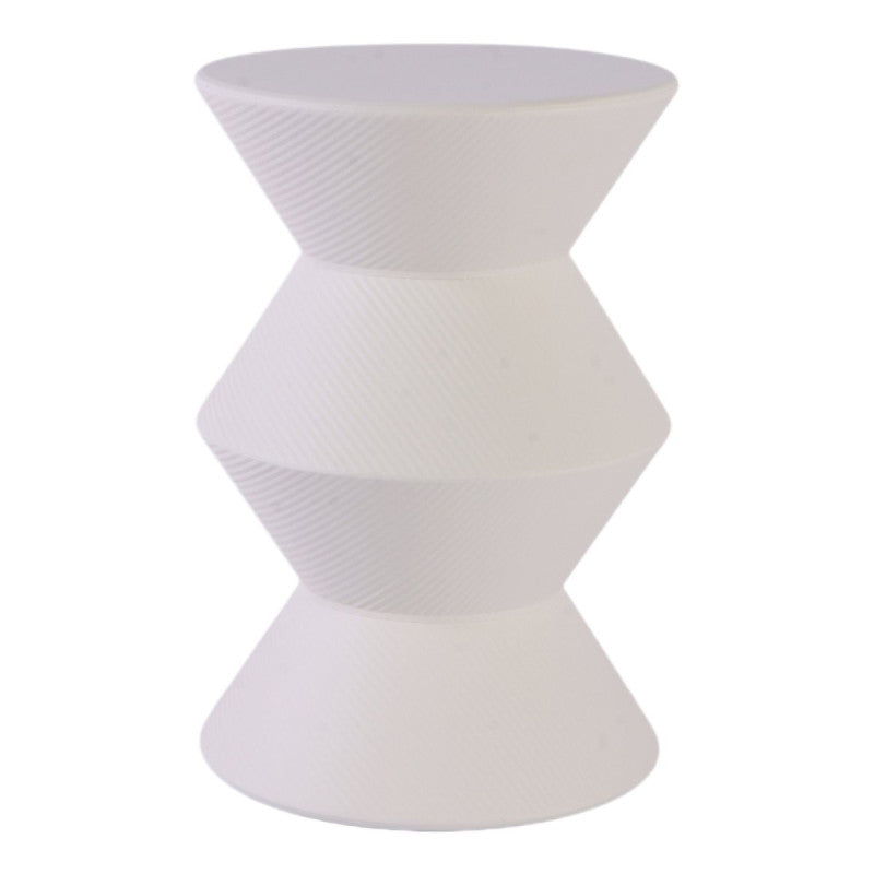 Set di 2 Tavolini Klepsy In Metallo Bianco Ø 30,5 X H 44,5cm