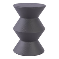 Set di 2 Tavolini Klepsy In Metallo Grigio Scuro Ø 30,5 X H 44,5cm