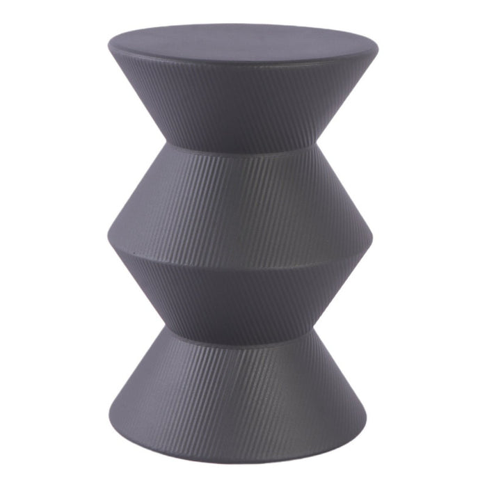 Set di 2 Tavolini Klepsy In Metallo Grigio Scuro Ø 30,5 X H 44,5cm