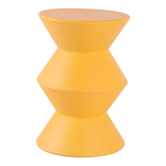 Set di 2 Tavolini Klepsy In Metallo Ocra Ø 30,5 X H 44,5cm