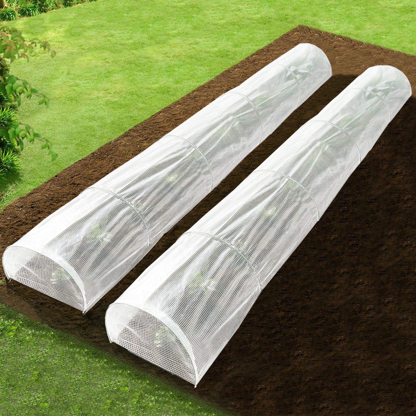 IDMarket - Set di 2 tunnel a fisarmonica da 5 m, tutte le stagioni