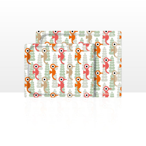 Set di 2 vassoi multiuso (42 x 29 e 48 x 37 cm)