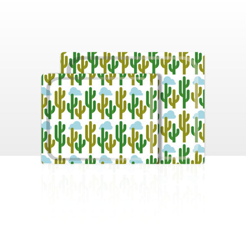 Set di 2 vassoi multiuso (42 x 29 e 48 x 37 cm)