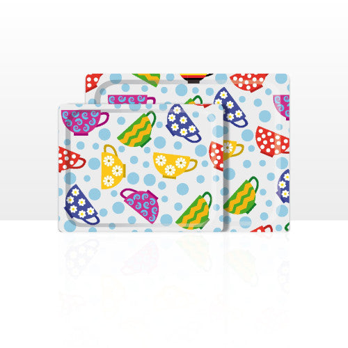 Set di 2 vassoi multiuso (42 x 29 e 48 x 37 cm)