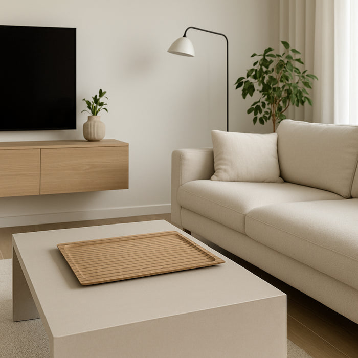 Set di 2 vassoi multiuso (42 x 29 e 48 x 37 cm)