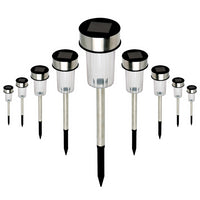 IDMarket - Set di 20 dissuasori solari da esterno LED, faretti da giardino per piantare