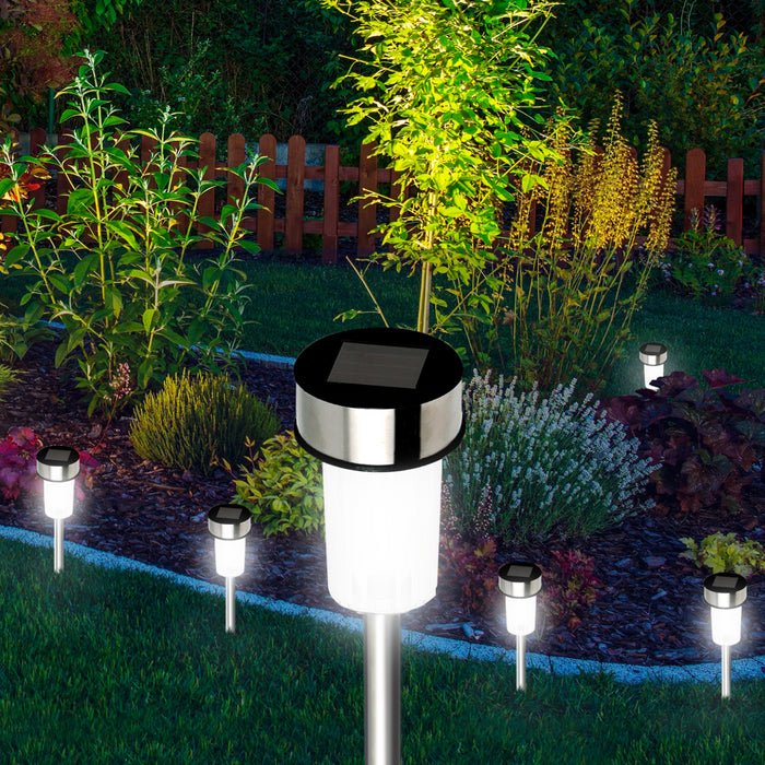 IDMarket - Set di 20 dissuasori solari da esterno LED, faretti da giardino per piantare