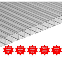 Set di 24 pezzi in policarbonato resistente ai raggi UV per serre da giardino (605 x 1210 x 4 mm)