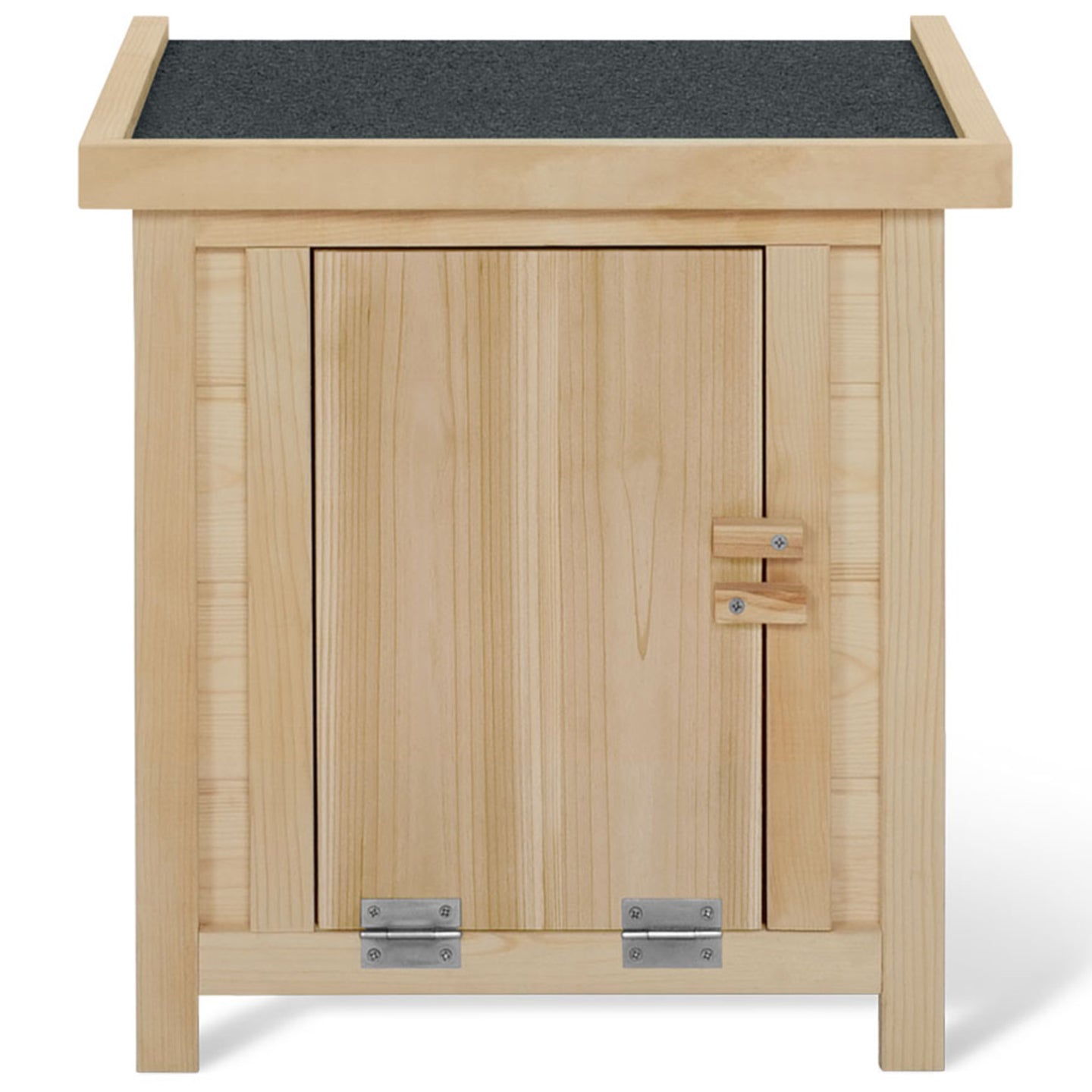 IDMarket - Set di 3 casette in legno per galline con base di appoggio