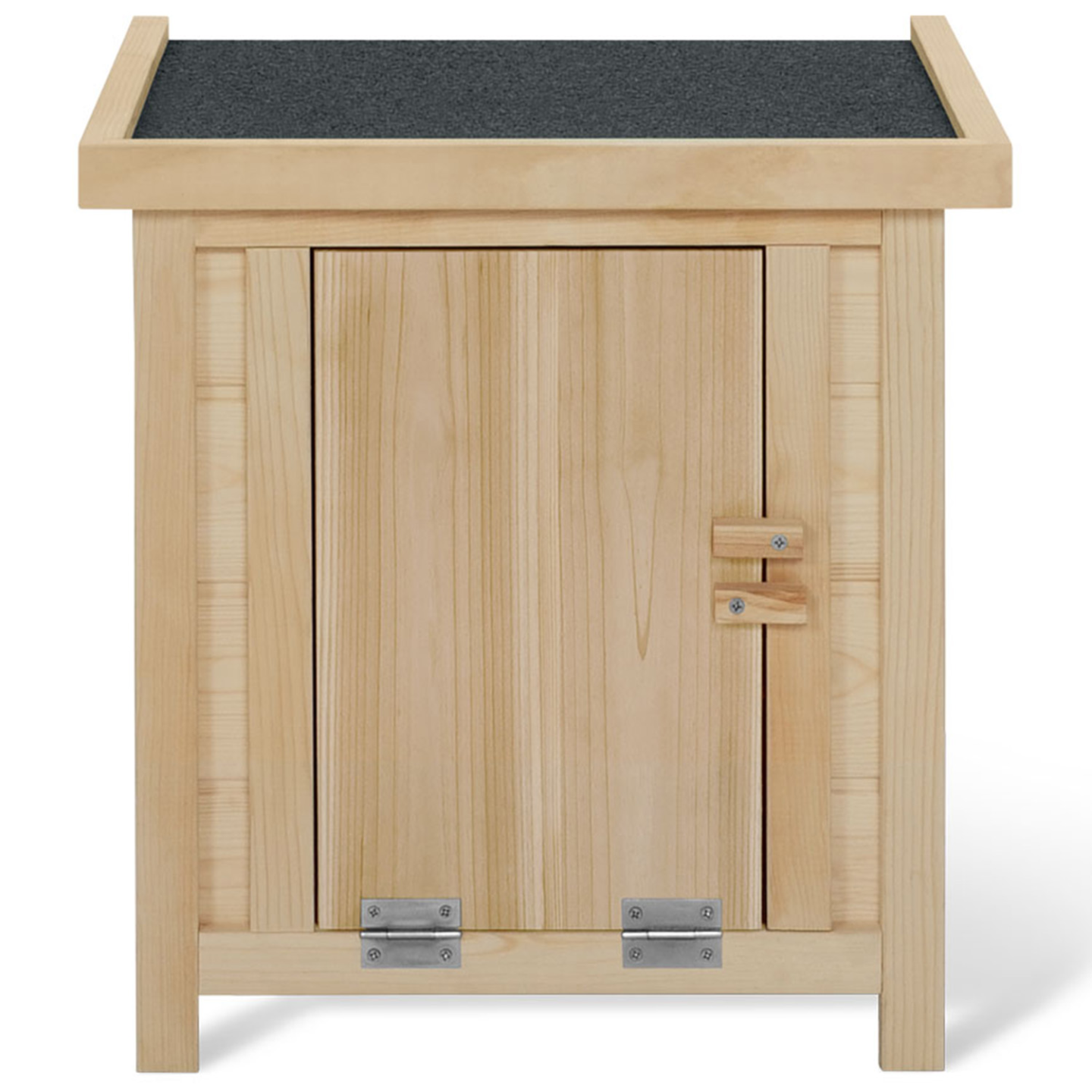 IDMarket - Set di 3 casette in legno per galline con base di appoggio