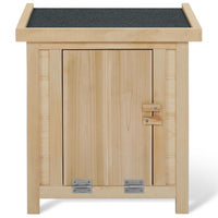 IDMarket - Set di 3 casette in legno per galline con base di appoggio