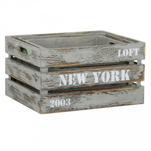 SET DI 3 CASSETTE IN LEGNO THÉA