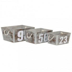 SET DI 3 CASSETTE IN LEGNO ZOE
