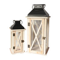 Set di 3 confezioni 2 Lanterne In Legno Juri