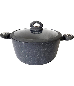 Set Di 3 Pentole Casseruole Batteria In Pietra Lavica Antiaderente Antigraffio         