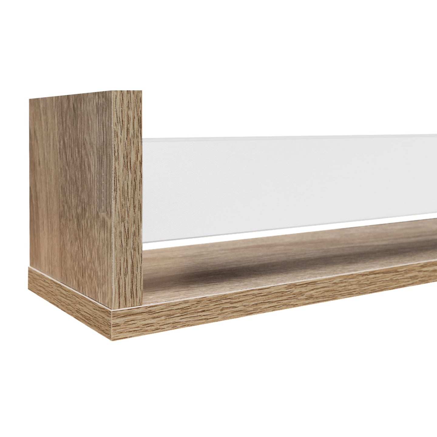 IDMarket - Set di 3 portaspezie da parete JULES in faggio e bianco