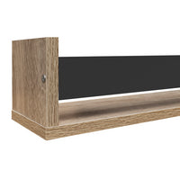 IDMarket - Set di 3 portaspezie da parete JULES in faggio e nero