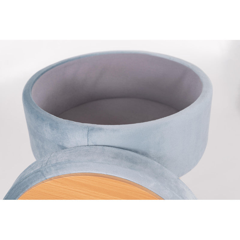 Set di 3 Sgabelli Rotondo Con Coperchio Orlando 37,5x45 Grigio