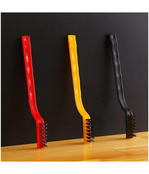 Set Di 3 Spazzole In Nylon Antiruggine Per Pulizia Del Filo Di Acciaio Per Stufe         