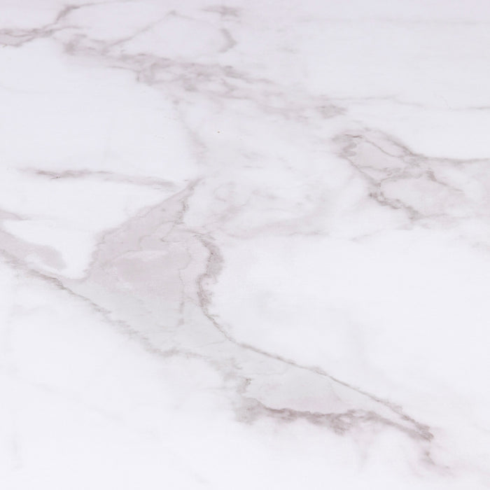 IDMarket - Set di 3 tavolini rotondi 35/40/45 effetto marmo e legno nero, base in metallo ALASKA