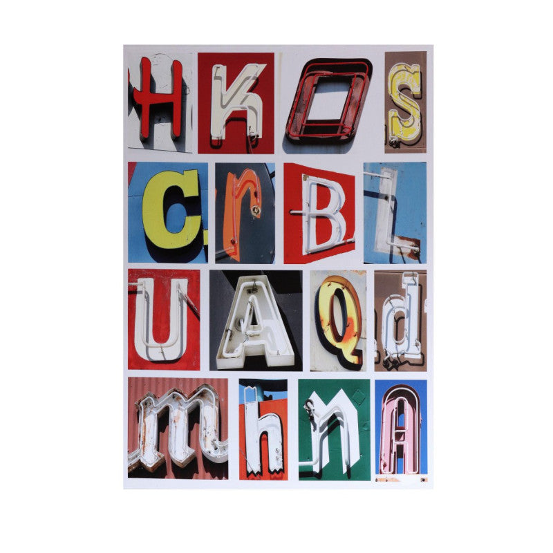 Set di 4 Canvas Letters 70x100