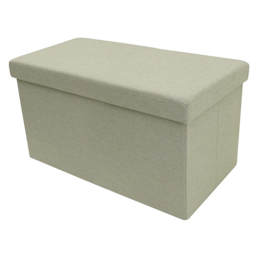 Set di 4 Cassapanche Pieghevole In Tessuto Beige 77x40x40