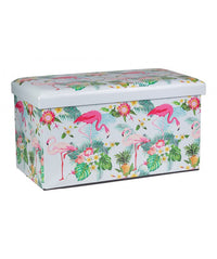 Set di 4 CASSAPANCHE PIEGHEVOLE PU FLAMINGO