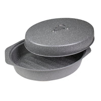 Set di 4 Casseruole Ovale Carbon Steel 40x28x15 Cm