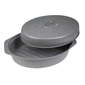 Set di 4 Casseruole Ovale Carbon Steel 40x28x15 Cm