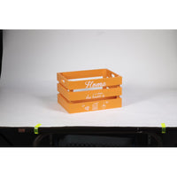Set di 4 Cassette Legno Home Arancio 30x21x18 Ccs